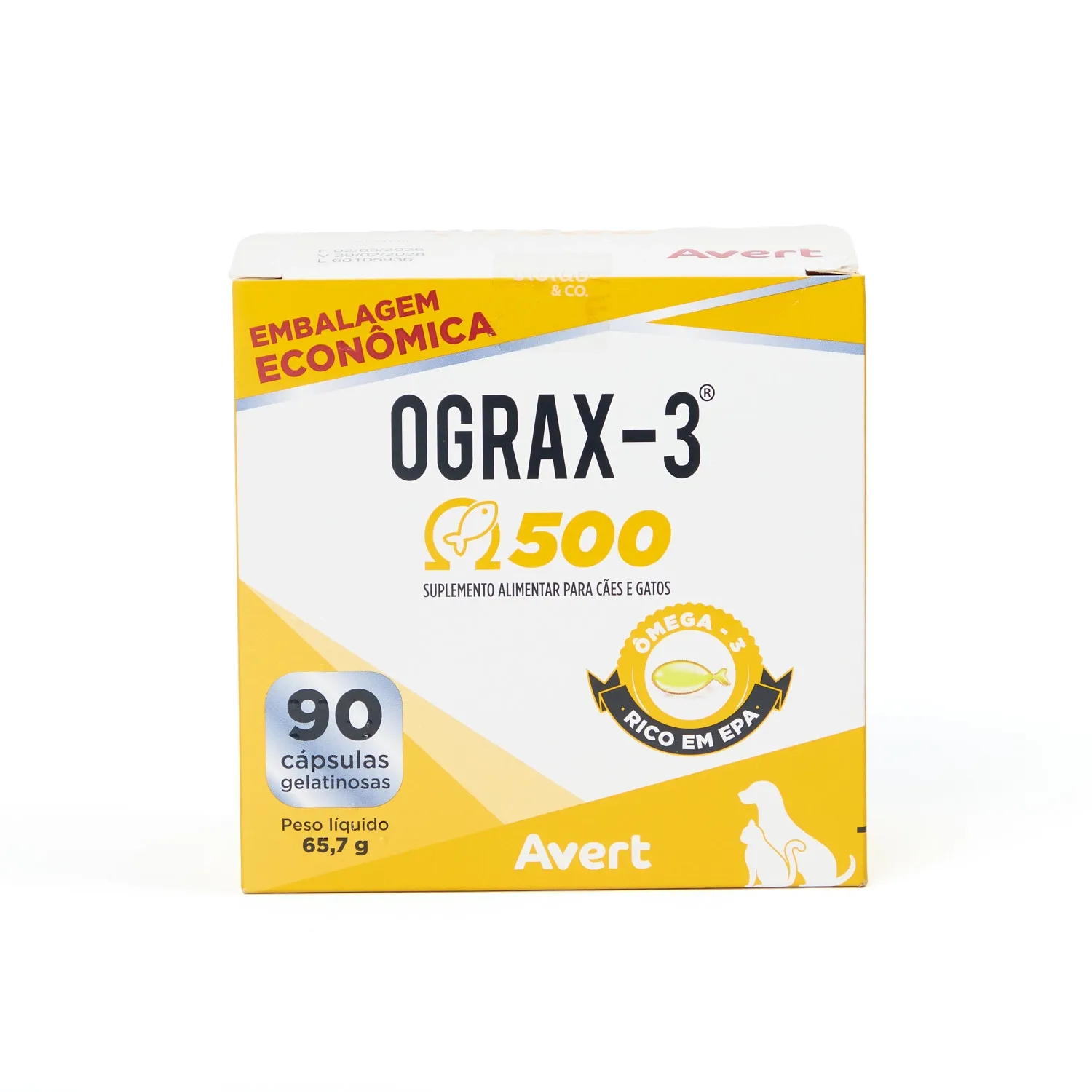 Ograx-3 500mg para Caes e Gatos Avert embalagem_FRENTE-01